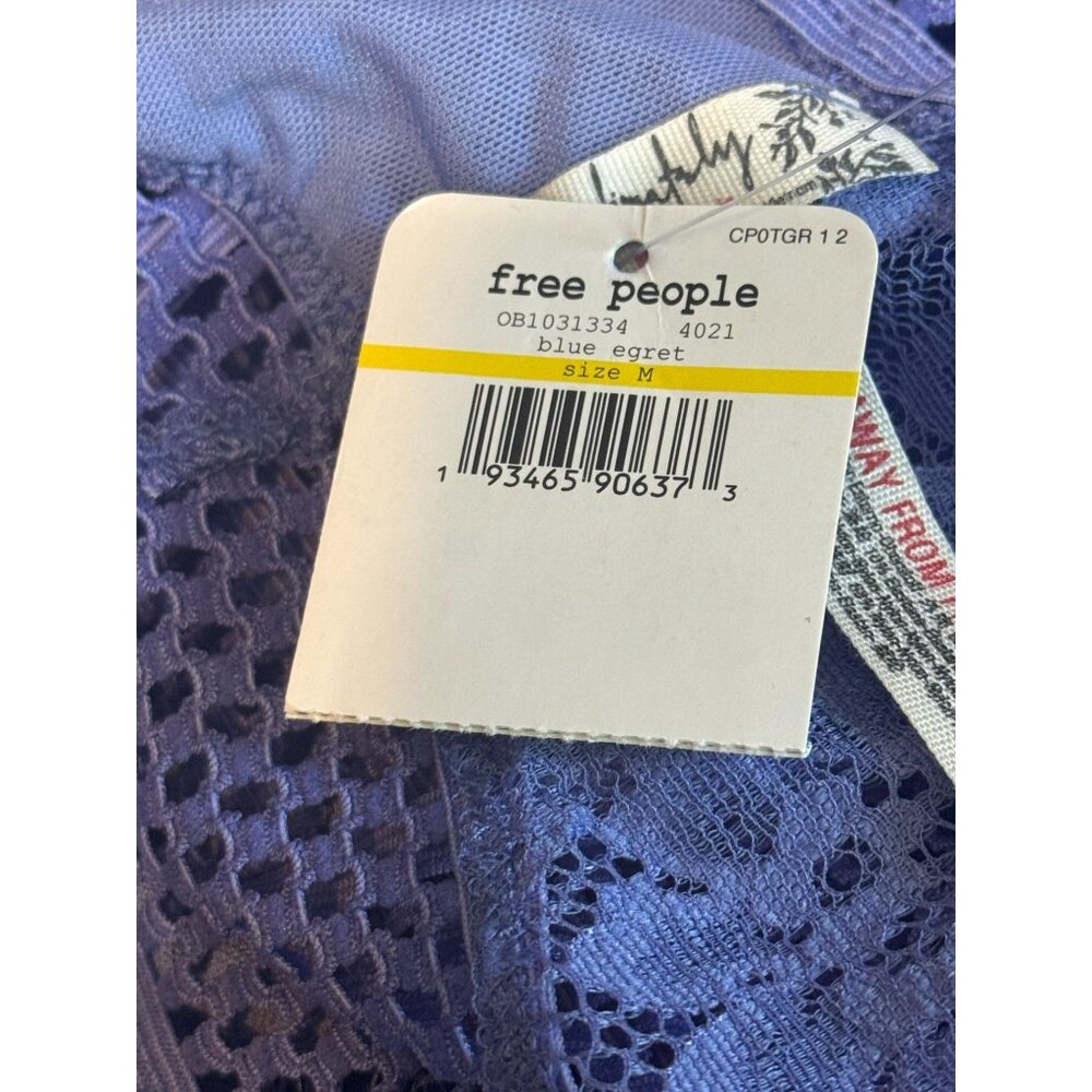 Free People Blue Sitting Pretty Lace Brami Bralette Medium Bra - Picture 9 of 10